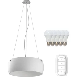 Immax NEO OPTICO závesné svietidlo biele sklo 50cm vrátane Smart zdroj 5xE27 Zigbee 3.0 07050L
