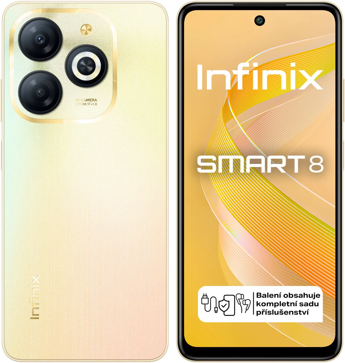 Infinix Smart 8 3+64GB Shiny Gold