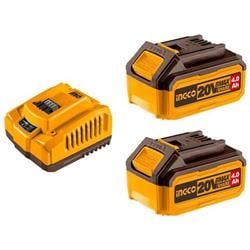 Ingco FBCPK1424E nabíjačka + 2ks batérie 4,0A pre 20V Li-ion batérie