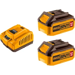 Ingco FBCPK1424E Sada nabíjačka + 2ks batérie 4,0A pre 20V Li-ion batériu