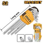 Ingco HHK13091 Torx kľúč CrV T10-T50 9ks KLC