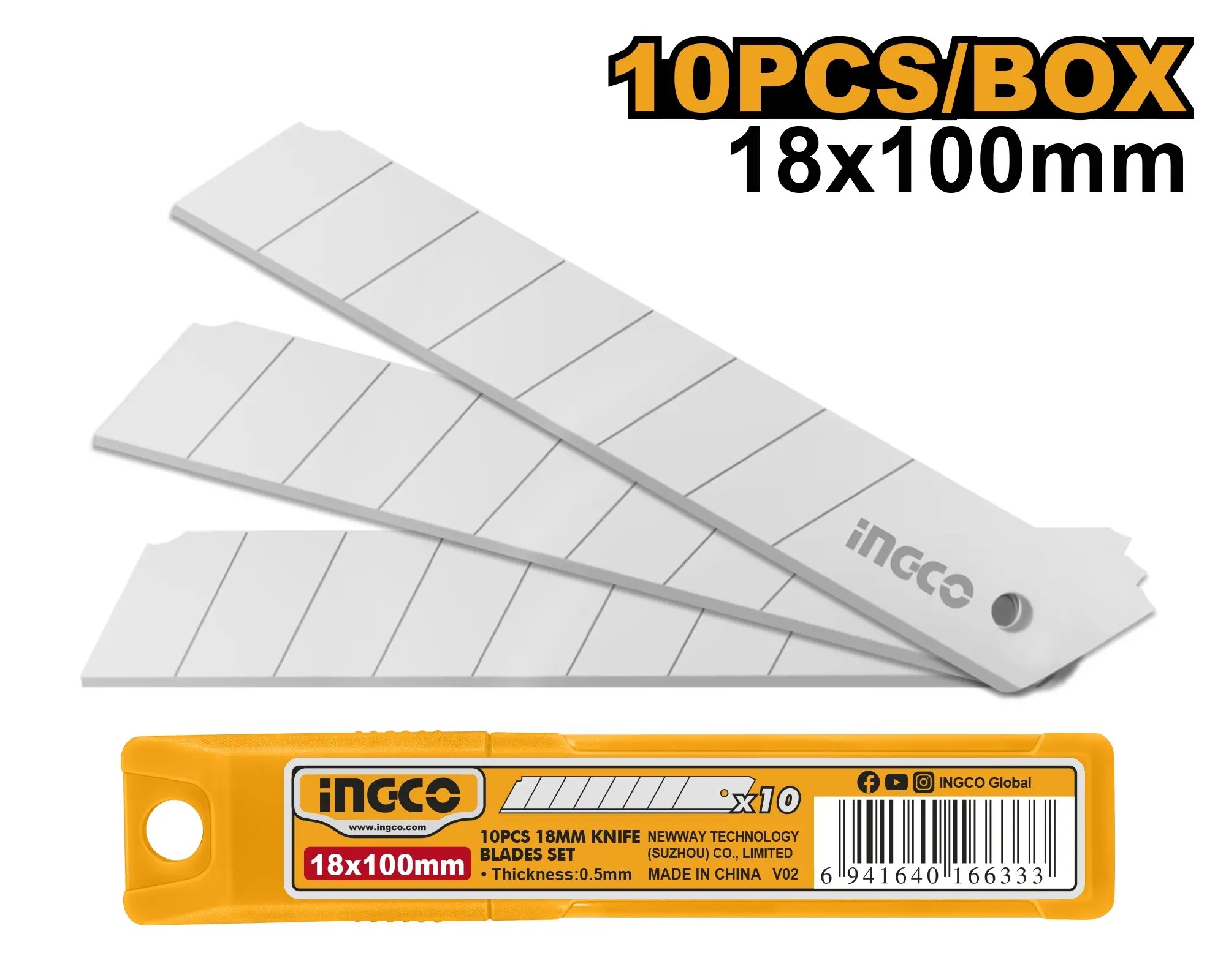 Ingco HKNSB112 Čepel náhradní 18x100mm sada 10ks
