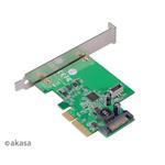 Interný konektor AKASA PCIe karty USB 3.2 Gen 2