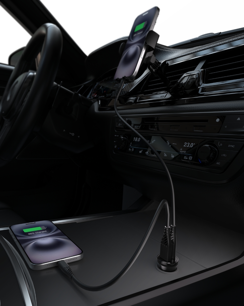 iPEAX autonabíječka CL-03, PD, 20 W, USB-C + USB-A, černá