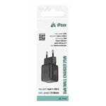 iPEAX GaN sieťová nabíjačka 25 W (USB-C + USB-A), čierna