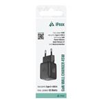 iPEAX GaN SÍŤOVÁ NABÍJEČKA 45W (USB-C + USB-A) ČERNÁ
