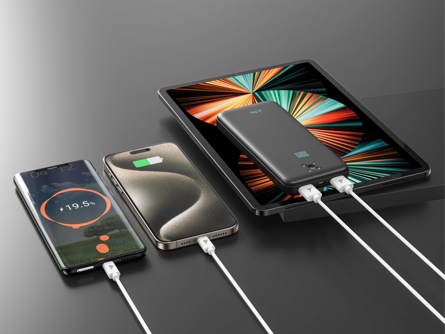 iPEAX POWER BANK 10000 mAh, 10,5 W, 2x USB-A ČIERNA