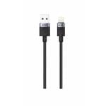 iPEAX textilní kabel USB-A / Lightning 1,5 m, USB 2.0, černý