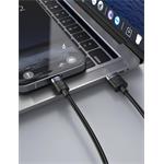 iPEAX TEXTILNÍ KABEL USB-A / LIGHTNING 1M, USB 2.0 ČERNÝ