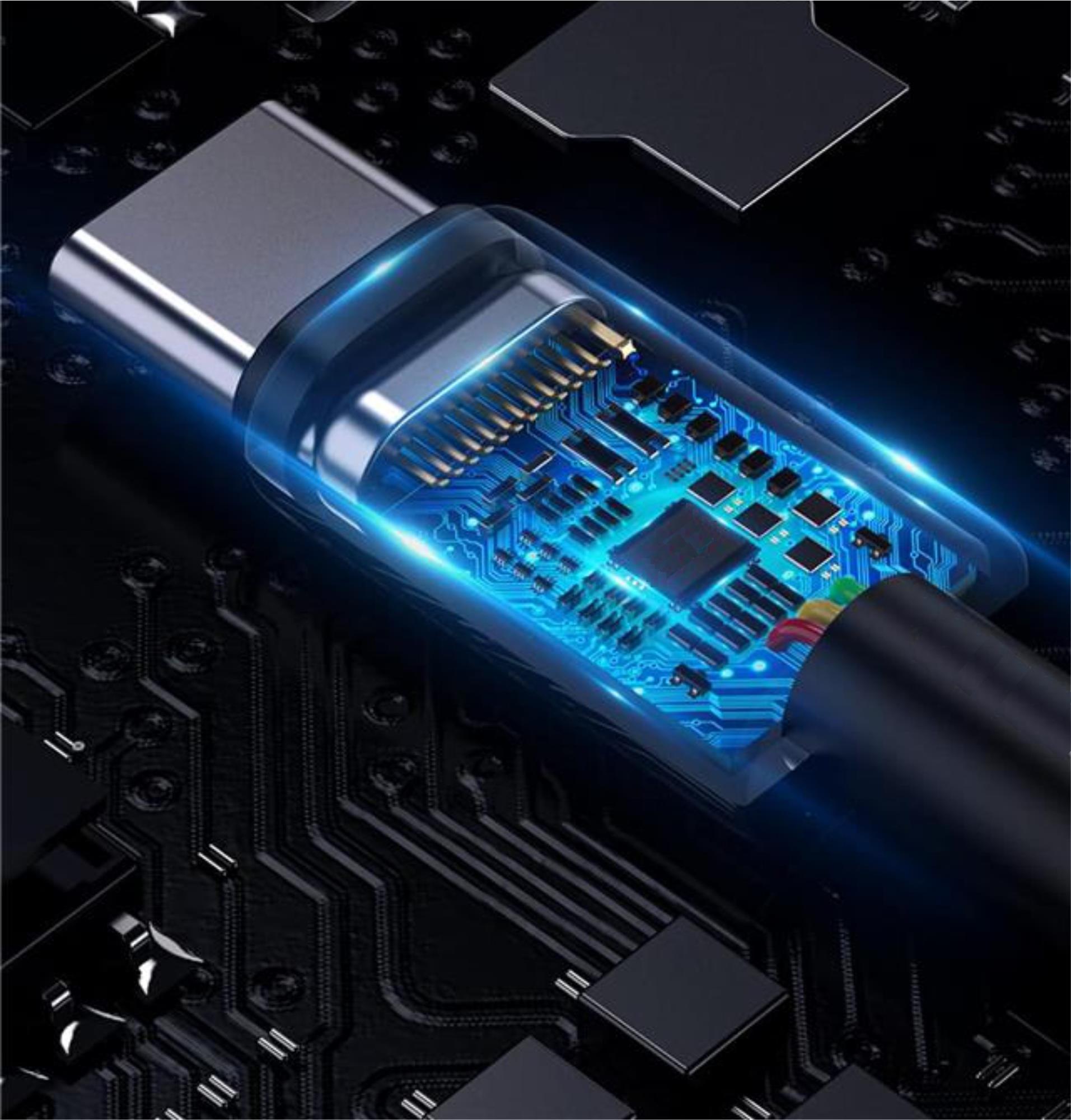 iPEAX TEXTILNÍ KABEL USB-C / LIGHTNING 1,5M, USB 2.0 ČERNÝ