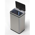 iQtech Quadrat Collapsible 40 l, Bezdotykový odpadkový koš skládací, stříbrný Bazar