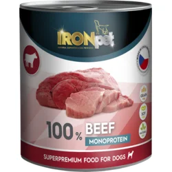 IRONpet Dog Beef (Hovězí) 100 % Monoprotein, konzerva 800 g