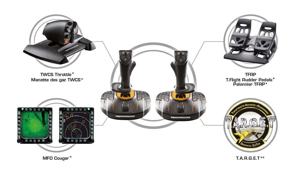 Joystick Thrustmaster T.16000M Space Sim Duo HOTAS
