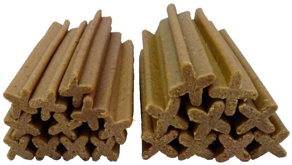 JUKO Snacks Dentální kříž XXL Kuřecí / rybí 1 kg (cca 34 ks)