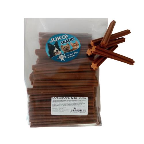 JUKO Snacks Lososové tyče 1 kg (cca 83 ks)