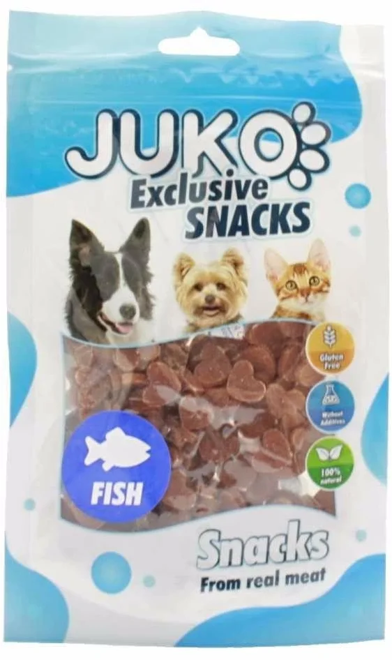 JUKO Snacks Salmon in heart shape 70 g