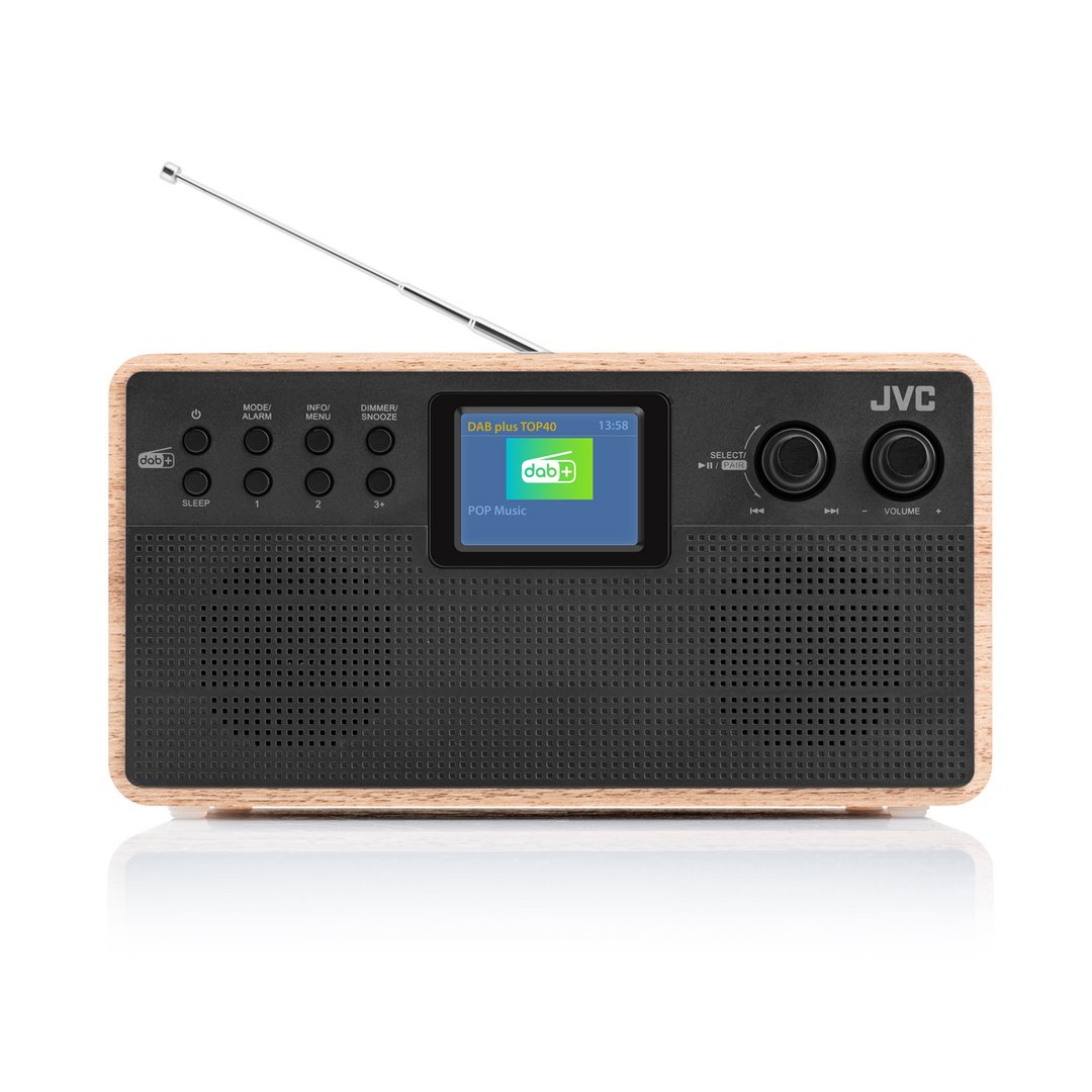 JVC RA-E731B-DAB, černý/dřevo