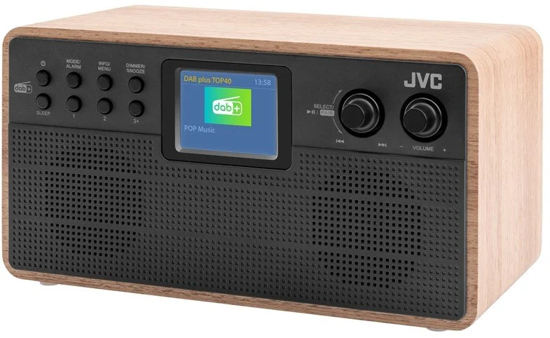 JVC RA-E731B-DAB, černý/dřevo