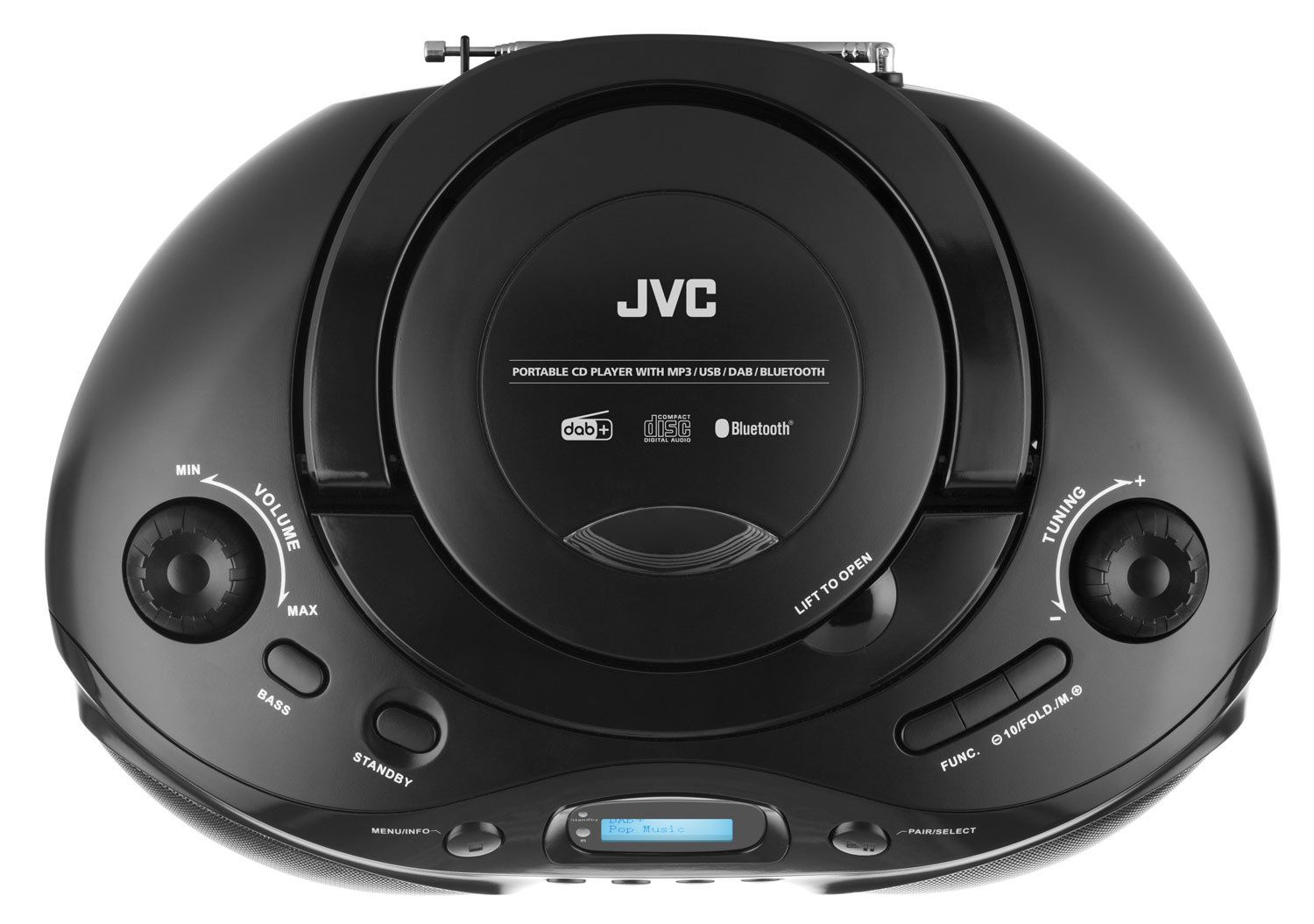 JVC RD-E661B-DAB, černý