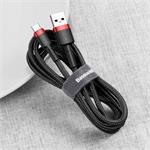 Kábel Baseus Cafule USB-C 2A 2 m (červeno-čierny)