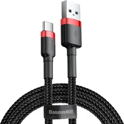 Kábel Baseus Cafule USB-C 3A 1m (červeno-čierny)