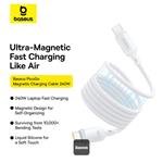 Kabel Baseus PicoGo magnetic USB-C/USB-C 1m 240W bílý