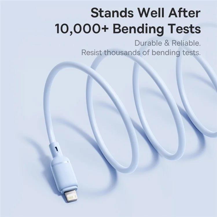 Kabel Baseus Silky USB/Lightning 1m 2.4A bílý