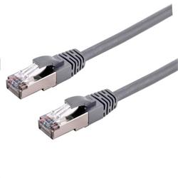 Kabel C-TECH patch cord Cat6a, S/FTP, šedý, 0,25m