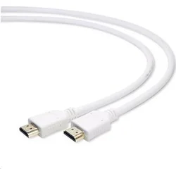 Kabel CABLEXPERT HDMI-HDMI 3m, 1.4, M/M stíněný, zlacené kontakty, bílý