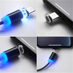 Kábel ColorWay 3v1 USB - Lightning, microUSB a USB-C 1 m, magnetický
