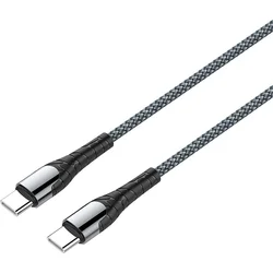 Kábel ColorWay USB-C na USB-C 1 m (PD 65W), sivý