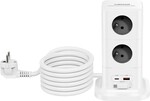 Kábel Cubenest PowerCube Extended USB PD 65 W USB-C, 8xAC, A+C, 3 m, sivý