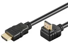 KABEL HDMI A - HDMI A PremiumCord HDMI High Speed+Ethernet kabel, zlacený zahnutý konektor 90° 10m kphdmea10 - Kabely + redukce