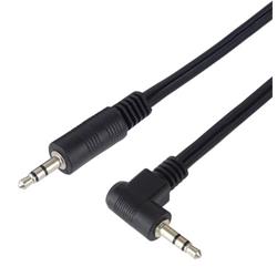 Kabel Jack 3.5mm - 3,5mm konektor 90° M/M 3m