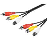 Kábel PremiumCord 3x CINCH-3x CINCH M/M 2m