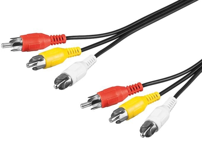 Kábel PremiumCord 3x CINCH-3x CINCH M/M 5m