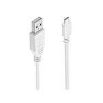 Kábel PremiumCord micro USB 2.0, A-B 0,5 m, biely