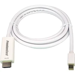 Kábel PremiumCord Mini DisplayPort 1.2 na HDMI 2.0 pre 4Kx2K@60Hz, 3 m