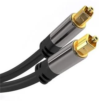 Kábel PremiumCord Toslink M/M, OD:6 mm, zlatý dizajn 1 m