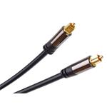 Kábel PremiumCord Toslink M/M, OD:6 mm, zlatý dizajn 5 m