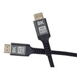 Kábel PremiumCord ULTRA HDMI 2.1 High Speed + Ethernet 8K@60Hz, pozlátený 2 m