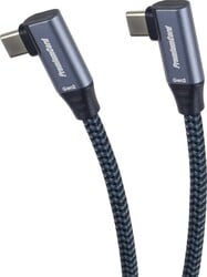 Kábel PremiumCord USB-C 2x zakrivený