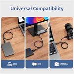 Kábel PremiumCord USB-C/M - USB 2.0 A/M, super rýchle nabíjanie 5A, biely, 1 m