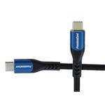 Kábel PremiumCord USB-C ( USB 3.2 GEN 2x2, 5A, 100W, 20Gbit/s ) 3 m, bavlnený oplet
