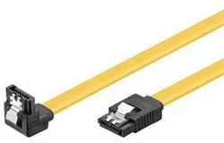 kabel SATA 3.0 plochý datový kabel 7pinů 1m 1x 90°+1x rovný konektor