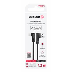Kábel Swissten Arcade USB / USB-C, čierny  