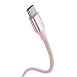 Kábel Swissten Textile II USB-C / USB-C 1,5 m, ružový