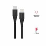 Kábel Swissten USB-C / Lightning 1 m, čierny