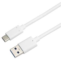 Kabel USB-C - USB 3.0 A (USB 3.2 generation 2, 3A, 10Gbit/s) 3m bílá