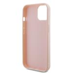 Karl Lagerfeld 3D gumový zadný kryt s trblietavým logom Karl pre iPhone 15 Pink